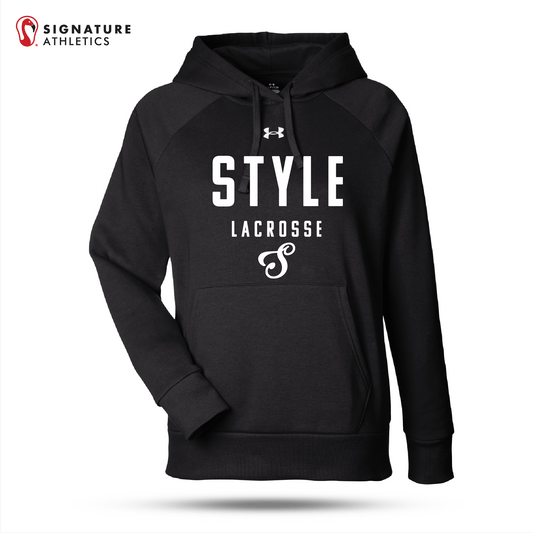 Style Lacrosse Women's UA Ladies' Rival Black Fleece Hooded Sweatshirt: Style Signature Lacrosse