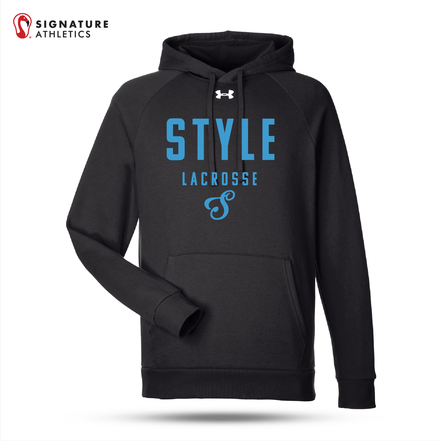 Style Lacrosse Women's UA Men's Rival Black Fleece Hooded Sweatshirt: Style Signature Lacrosse
