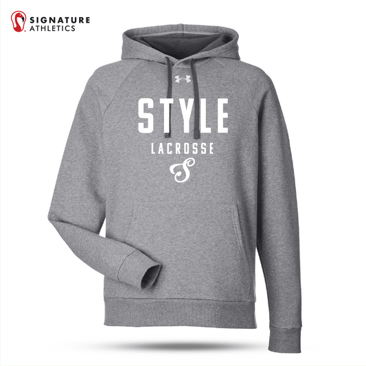 Style Lacrosse Women's UA Men's Rival Grey Fleece Hooded Sweatshirt: Style Signature Lacrosse