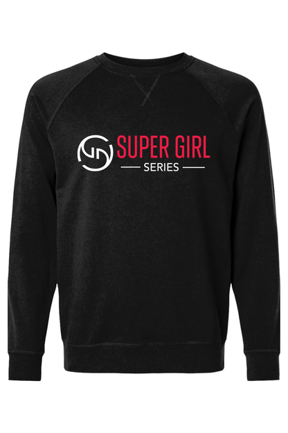 Super Girl Adult Heavyweight Raglan Long Sleeve Signature Lacrosse