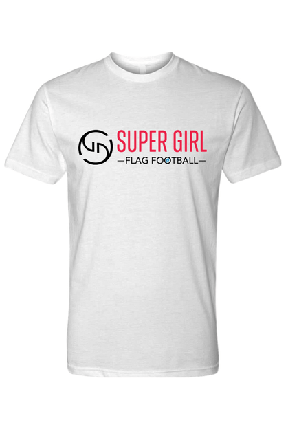 Super Girl Flag Football Adult Unisex T-Shirt Signature Lacrosse