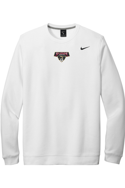 Surge Soccer Embroidered Nike Club Fleece Crew Signature Lacrosse