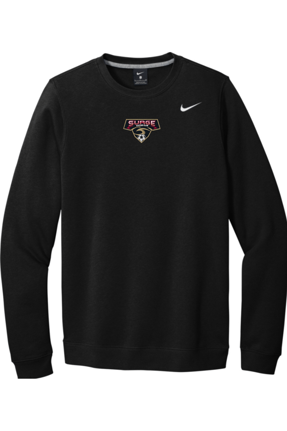 Surge Soccer Embroidered Nike Club Fleece Crew Signature Lacrosse
