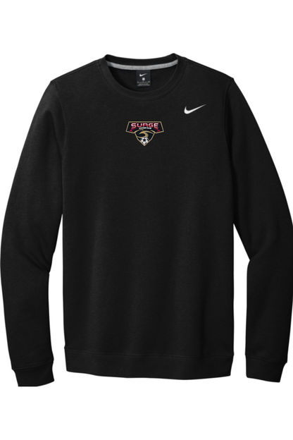 Surge Soccer Embroidered Nike Club Fleece Crew Signature Lacrosse
