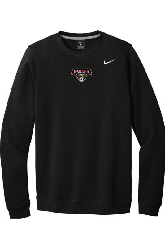 Surge Soccer Embroidered Nike Club Fleece Crew Signature Lacrosse