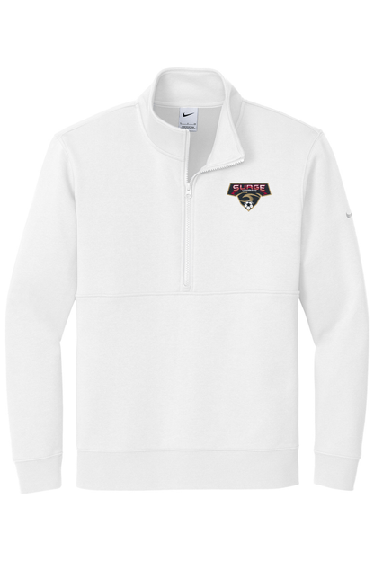 Surge Soccer Embroidered Nike Club Fleece Sleeve Swoosh 1/2-Zip Signature Lacrosse