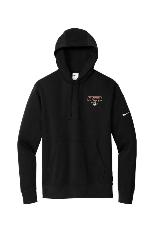 Surge Soccer Embroidered Nike Club Fleece Sleeve Swoosh Pullover Hoodie Signature Lacrosse