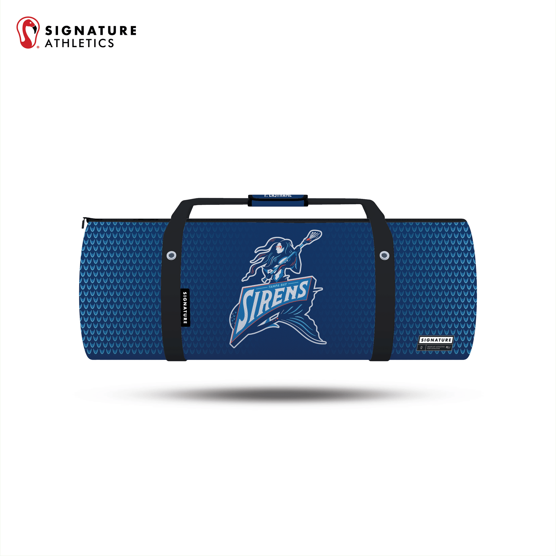 Tampa Bay Sirens Customizable Medium Equipment Duffel Bag - No Custom Number Signature Lacrosse