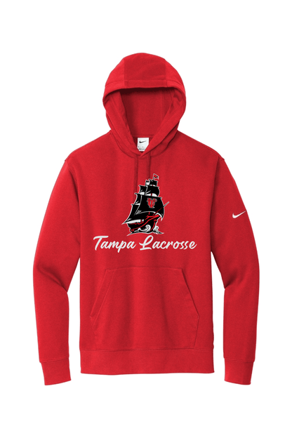 Tampa LC Nike Club Fleece Sleeve Swoosh Pullover Hoodie Signature Lacrosse