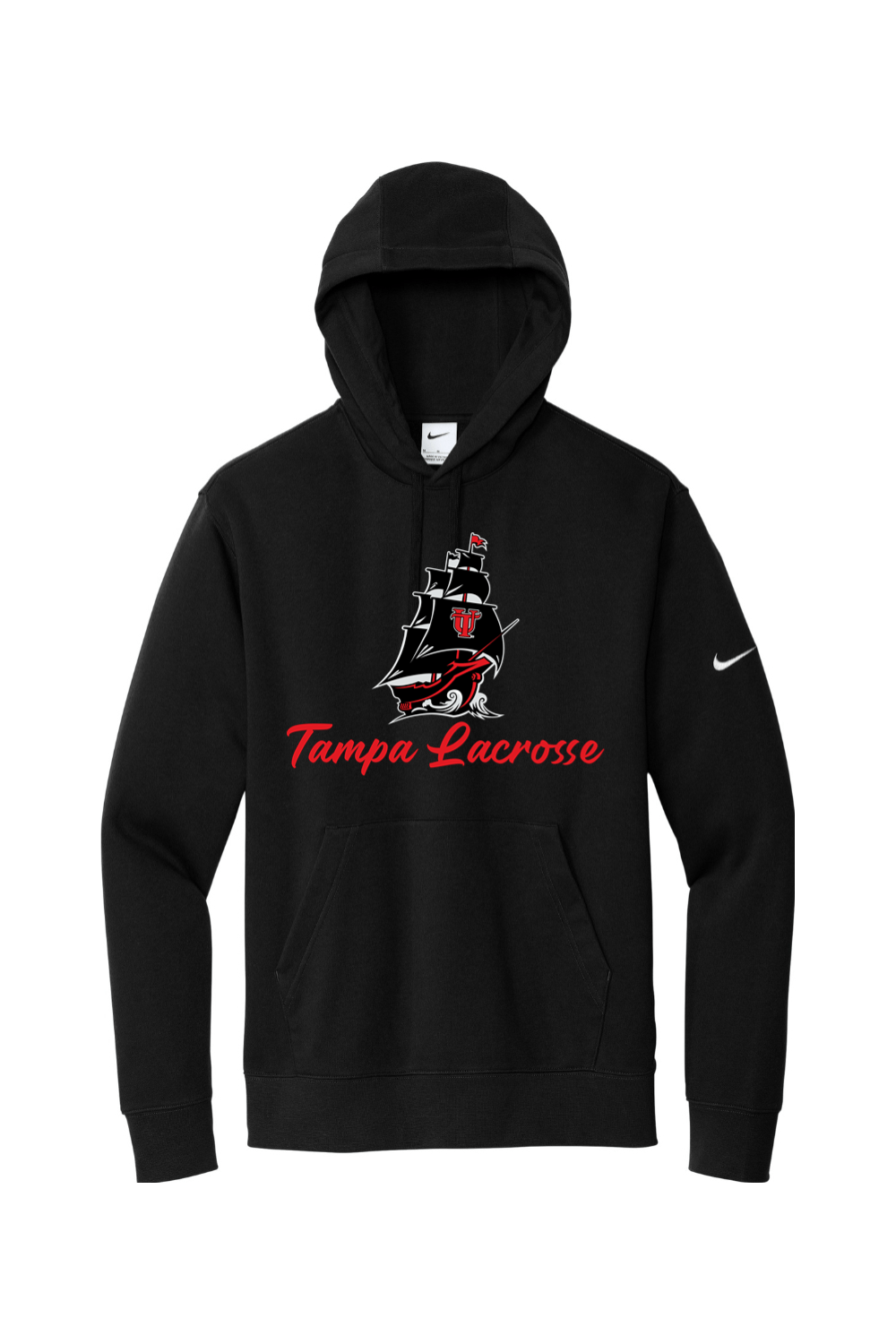 Tampa LC Nike Club Fleece Sleeve Swoosh Pullover Hoodie Signature Lacrosse