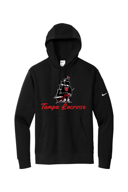 Tampa LC Nike Club Fleece Sleeve Swoosh Pullover Hoodie Signature Lacrosse
