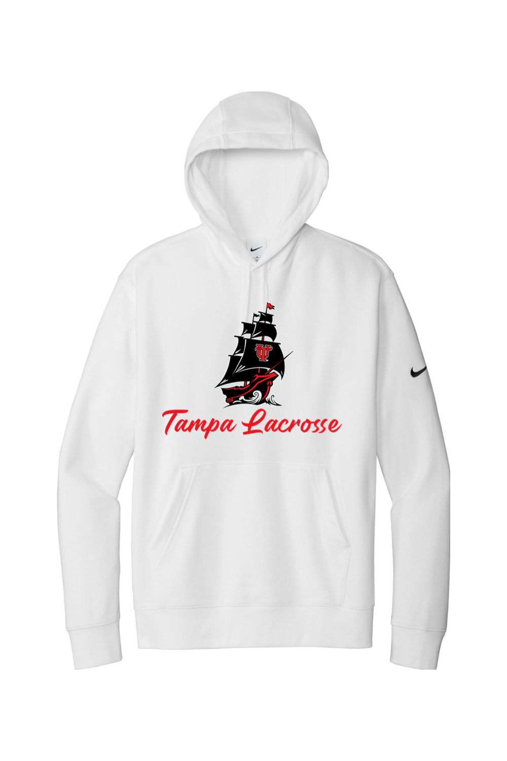 Tampa LC Nike Club Fleece Sleeve Swoosh Pullover Hoodie Signature Lacrosse