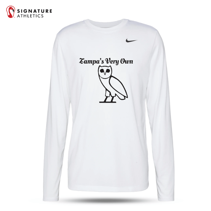 Tampa's Very Own Men's Nike Team rLegend White LS Tee Signature Lacrosse
