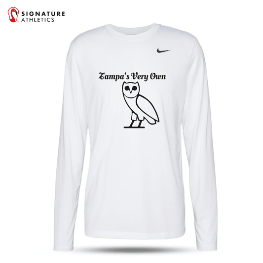 Tampa's Very Own Men's Nike Team rLegend White LS Tee Signature Lacrosse