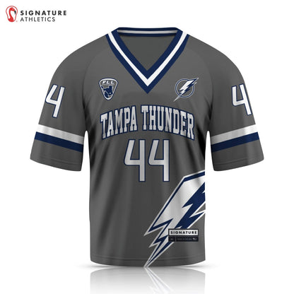 Tampa Thunder Lacrosse Men's Player College Jersey Gray Signature Lacrosse