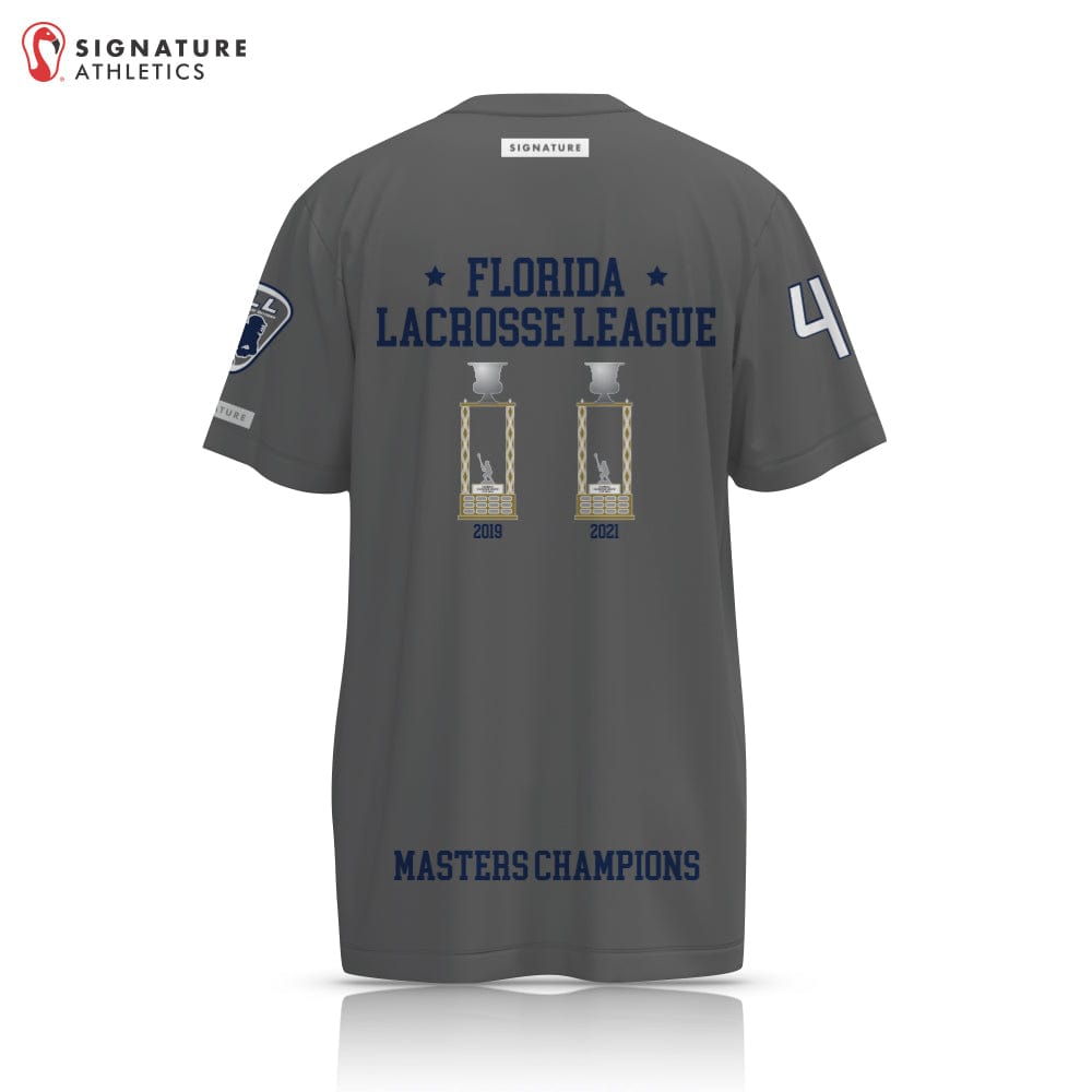 Tampa Thunder Lacrosse Player Short Sleeve Shooting Shirt Gray Signature Lacrosse