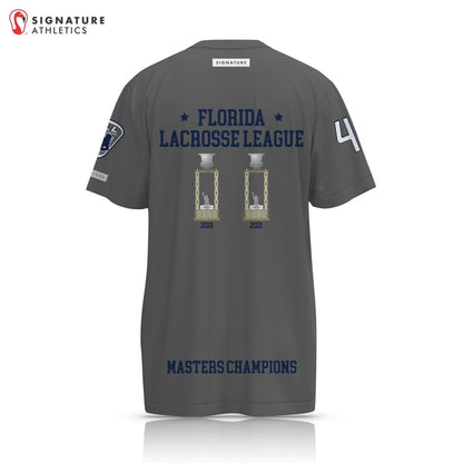 Tampa Thunder Lacrosse Player Short Sleeve Shooting Shirt Gray Signature Lacrosse