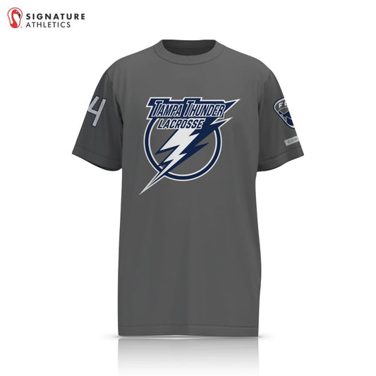 Tampa Thunder Lacrosse Player Short Sleeve Shooting Shirt Gray Signature Lacrosse