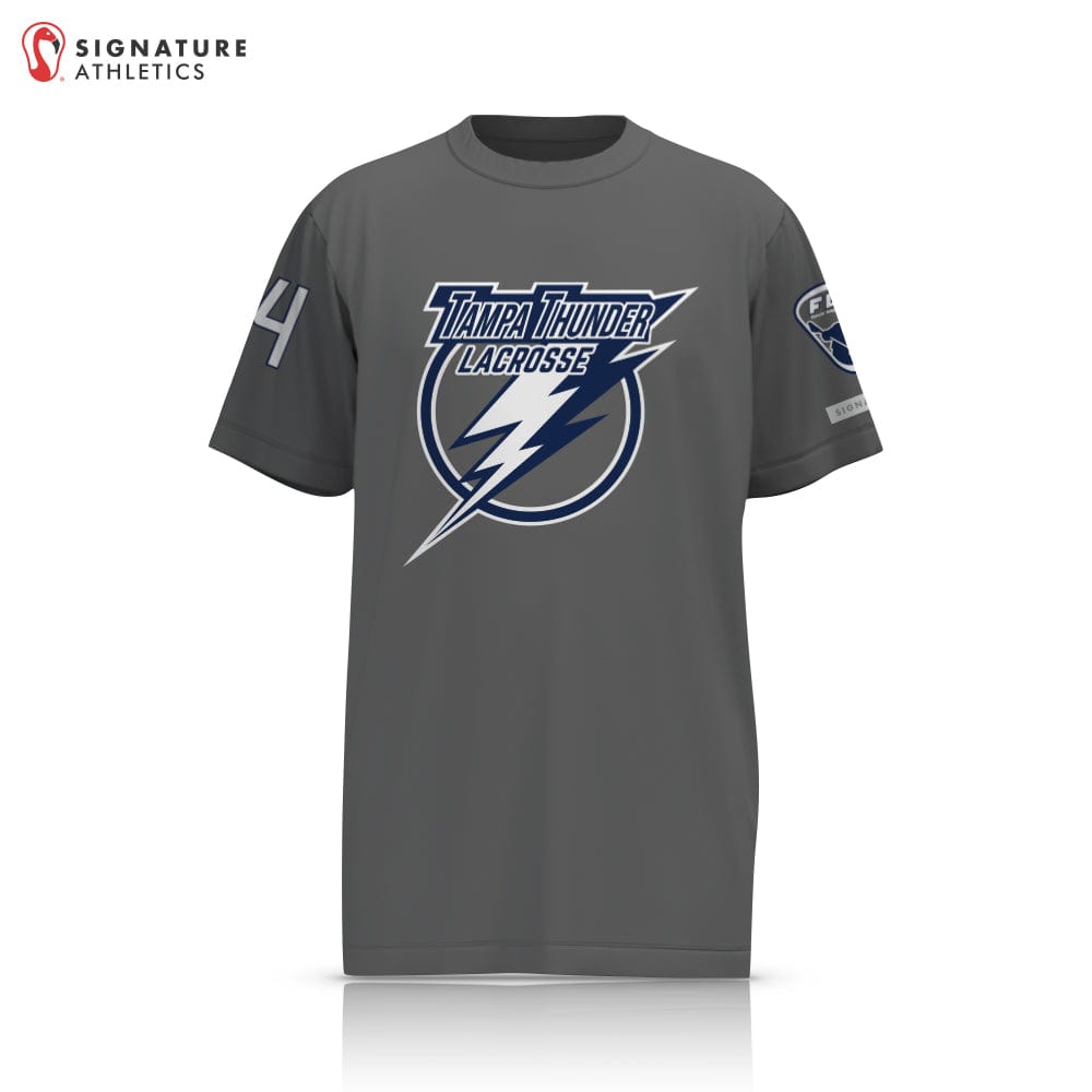 Tampa Thunder Lacrosse Player Short Sleeve Shooting Shirt Gray: Gray Signature Lacrosse