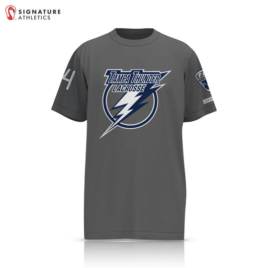 Tampa Thunder Lacrosse Player Short Sleeve Shooting Shirt Gray: Gray Signature Lacrosse