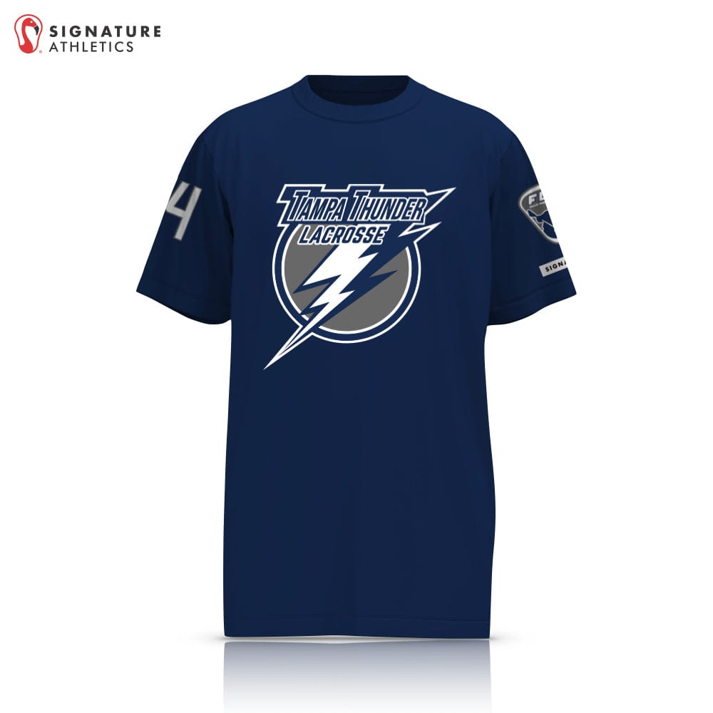 Tampa Thunder Lacrosse Player Short Sleeve Shooting Shirt Navy: Navy Signature Lacrosse