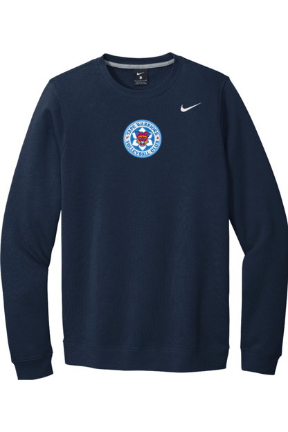 Tape Warriors Embroidered Nike Club Fleece Crew Signature Lacrosse