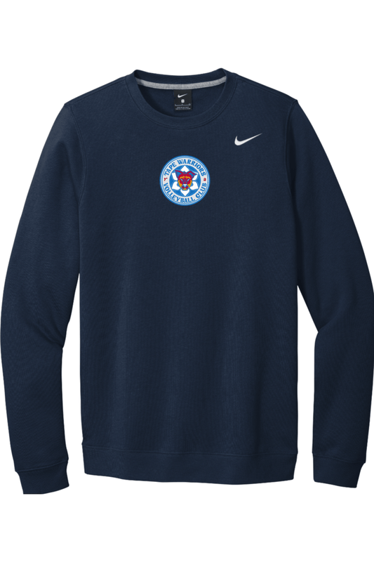 Tape Warriors Embroidered Nike Club Fleece Crew Signature Lacrosse