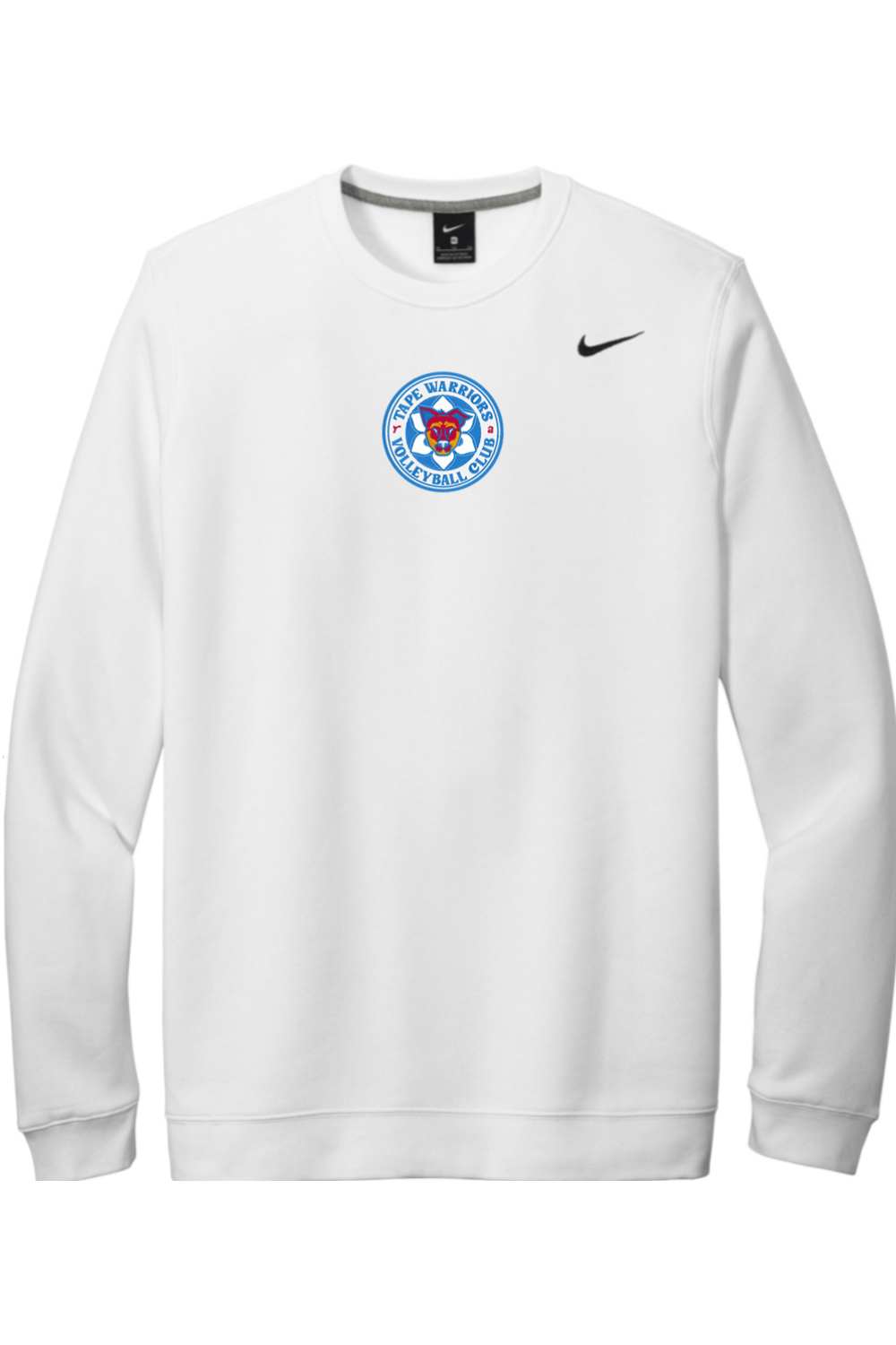 Tape Warriors Embroidered Nike Club Fleece Crew Signature Lacrosse