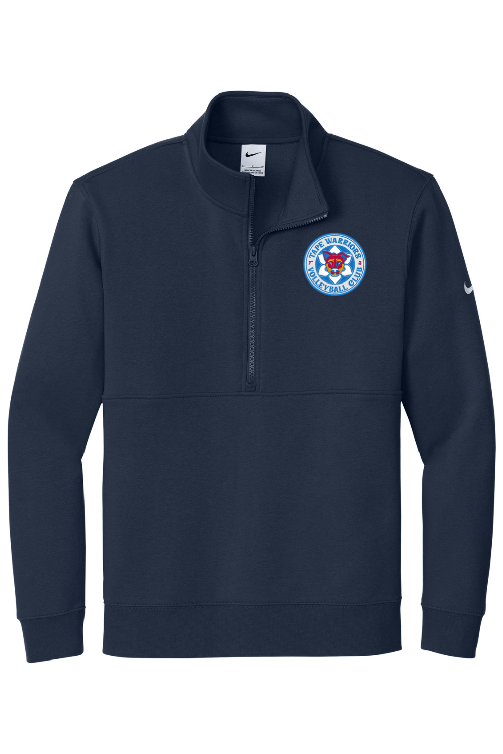 Tape Warriors Embroidered Nike Club Fleece Sleeve Swoosh 1/2-Zip Signature Lacrosse
