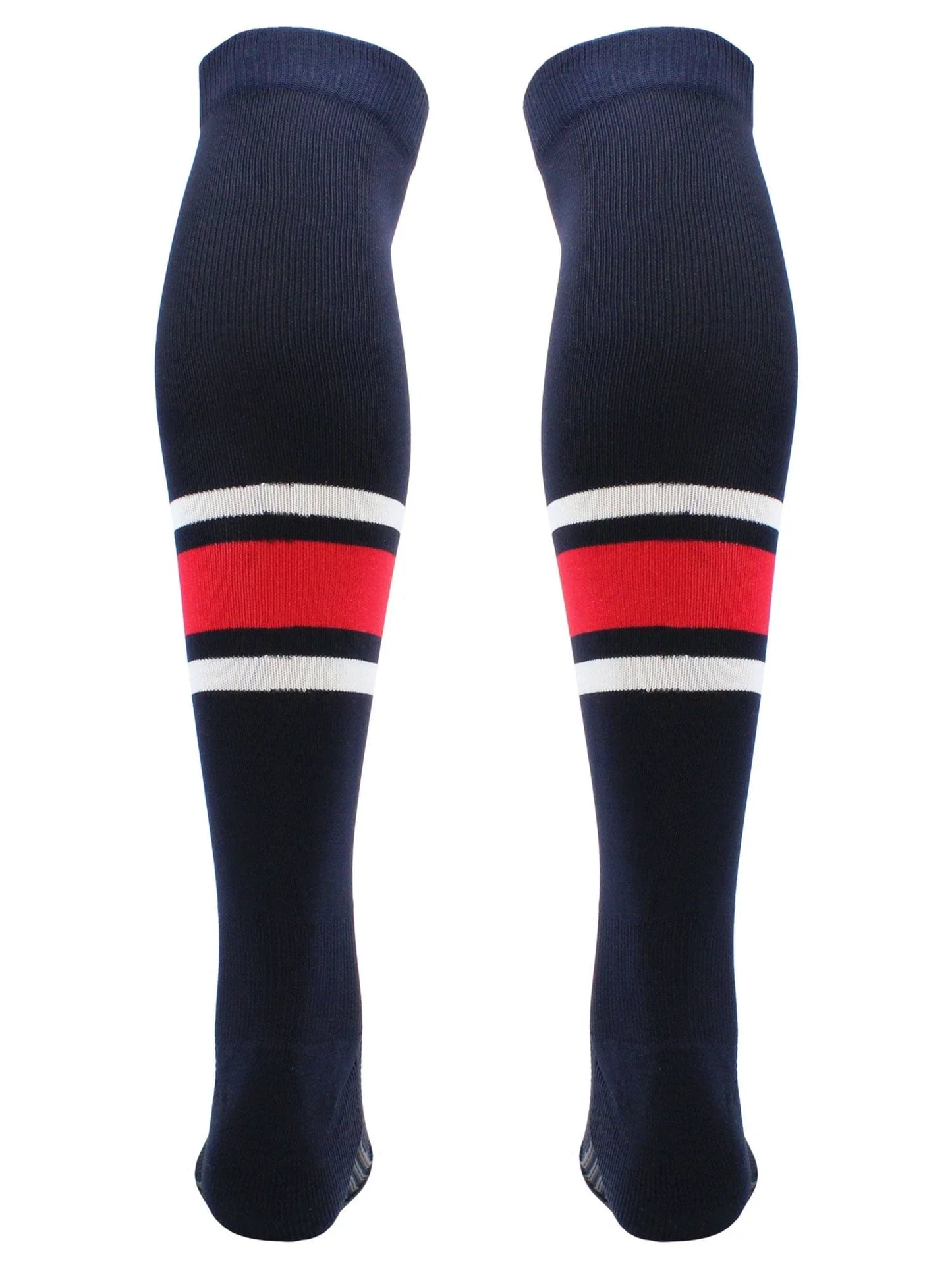 TCK Dugout Striped Over the Knee Baseball Socks Pattern E