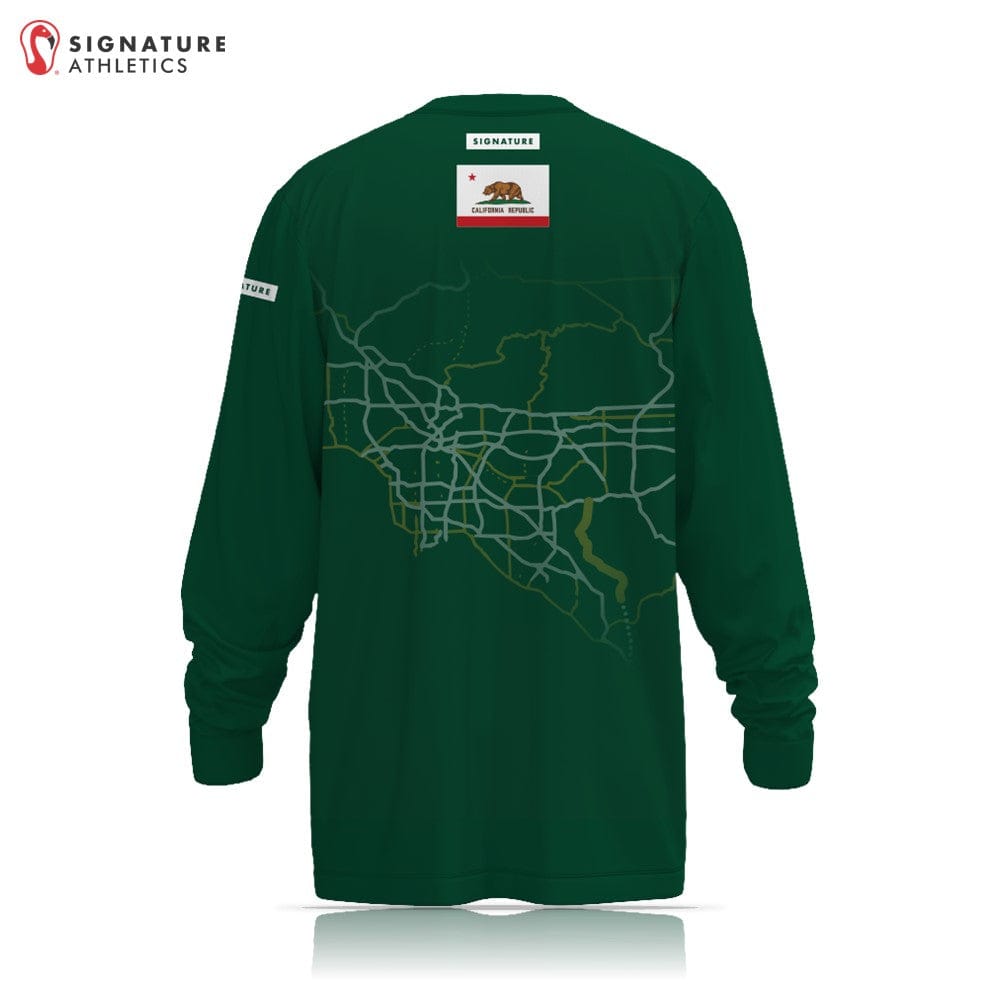 Team 241 Lacrosse  Men's Player Long Sleeve Tech Tee - Green Signature Lacrosse