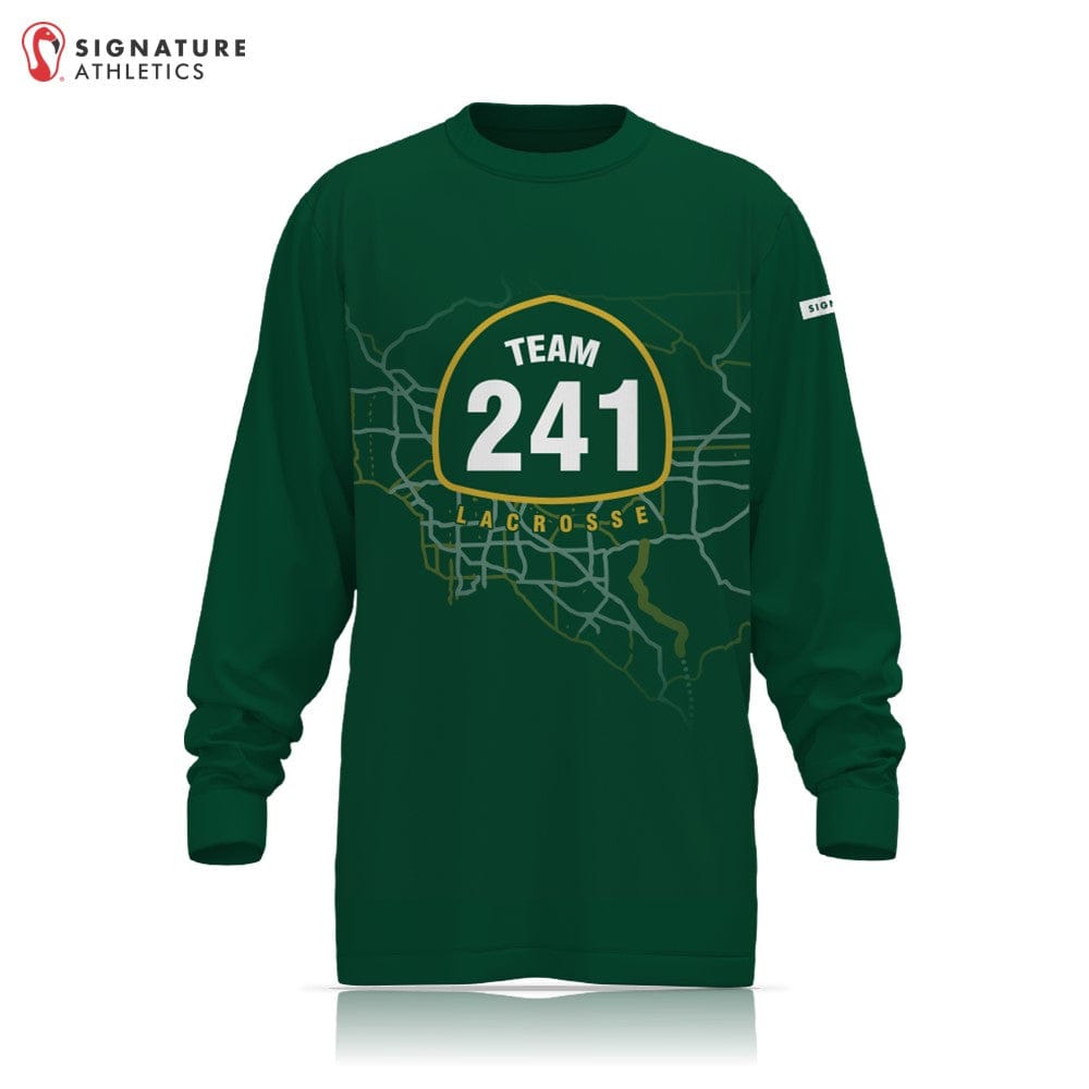 Team 241 Lacrosse  Men's Player Long Sleeve Tech Tee - Green Signature Lacrosse