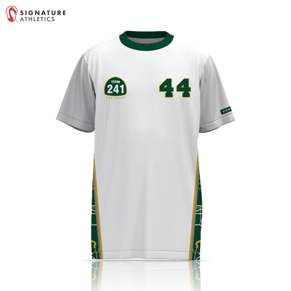 Team 241 Lacrosse  Men's Player Short Sleeve Tech Tee Custom White Signature Lacrosse