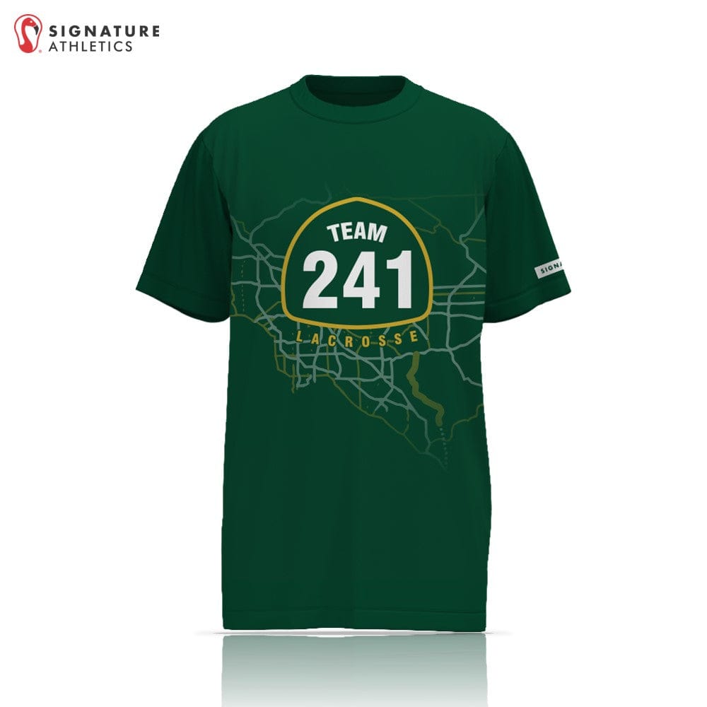 Team 241 Lacrosse  Men's Player Short Sleeve Tech Tee - Green: Team 241 Lacrosse Signature Lacrosse