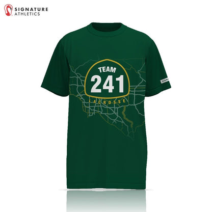 Team 241 Lacrosse  Men's Player Short Sleeve Tech Tee - Green: Team 241 Lacrosse Signature Lacrosse