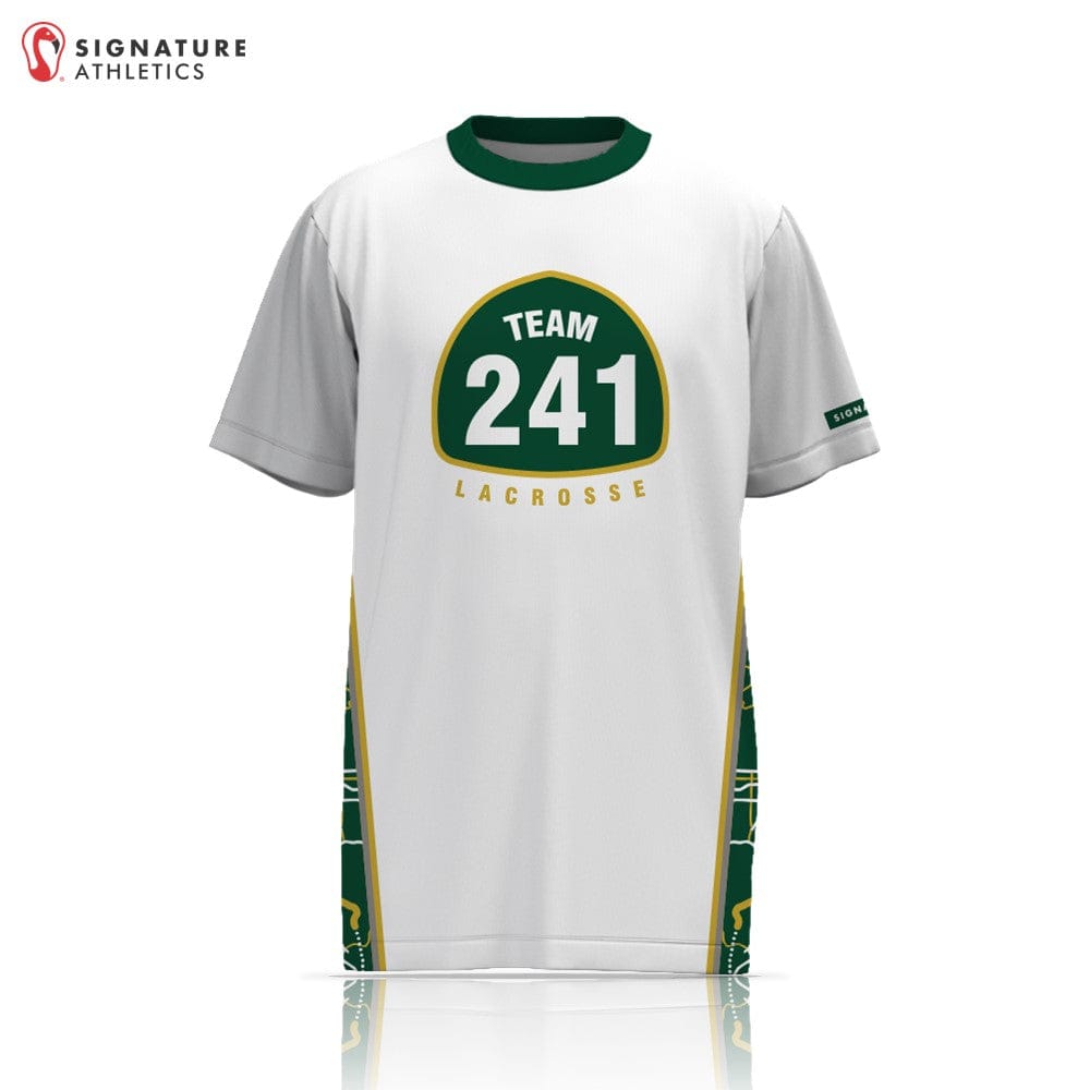 Team 241 Lacrosse  Men's Player Short Sleeve Tech Tee - White Signature Lacrosse