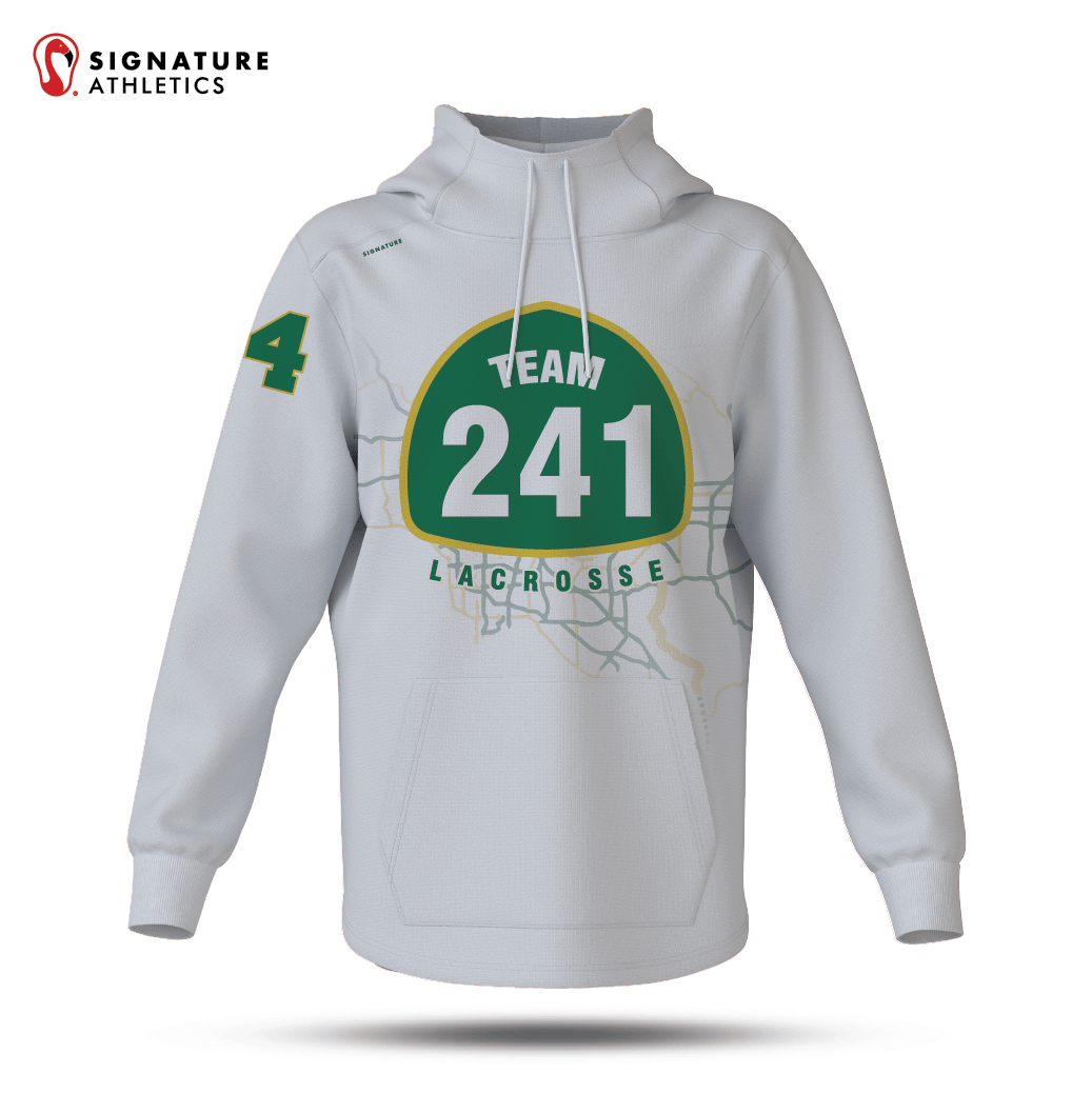 Team 241 Lacrosse  Men's Pro Dye Sub Scuba Hoodie Custom Number  Alternate Signature Lacrosse