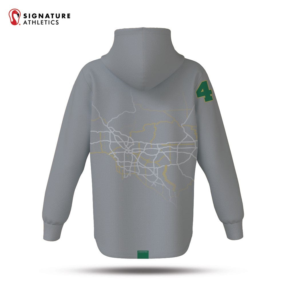 Team 241 Lacrosse  Men's Pro Dye Sub Scuba Hoodie Custom Number  Light Signature Lacrosse