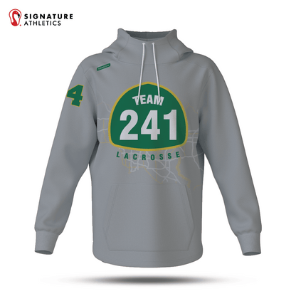 Team 241 Lacrosse  Men's Pro Dye Sub Scuba Hoodie Custom Number  Light Signature Lacrosse