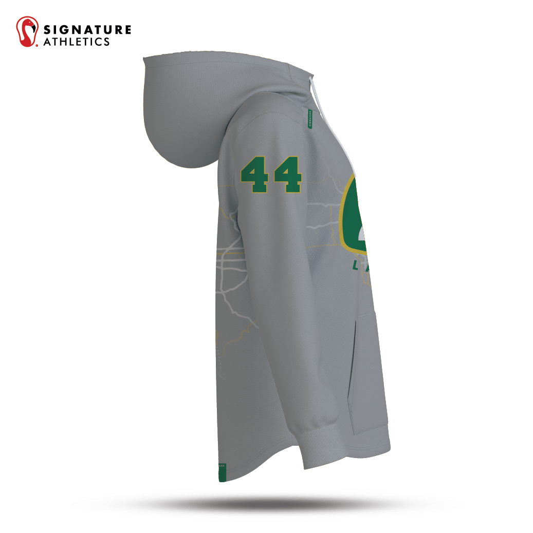Team 241 Lacrosse  Men's Pro Dye Sub Scuba Hoodie Custom Number  Light Signature Lacrosse