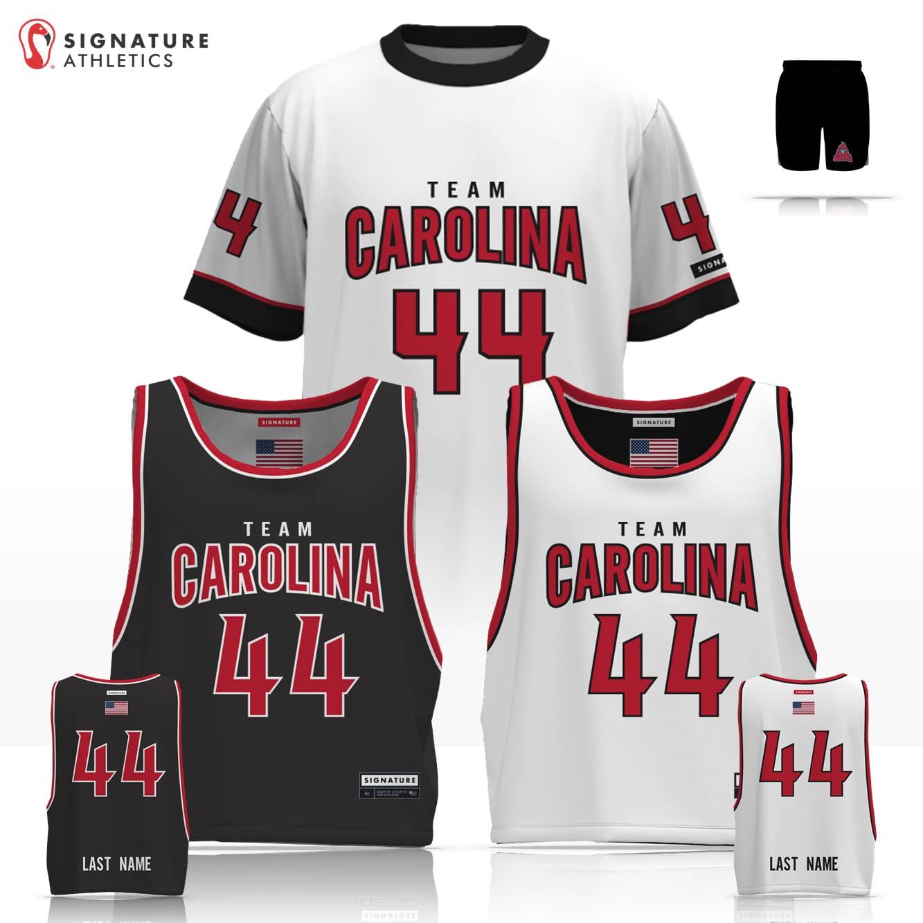 Team Carolina High School Men's 3 Piece Player Package: 2028 WHITE Signature Lacrosse
