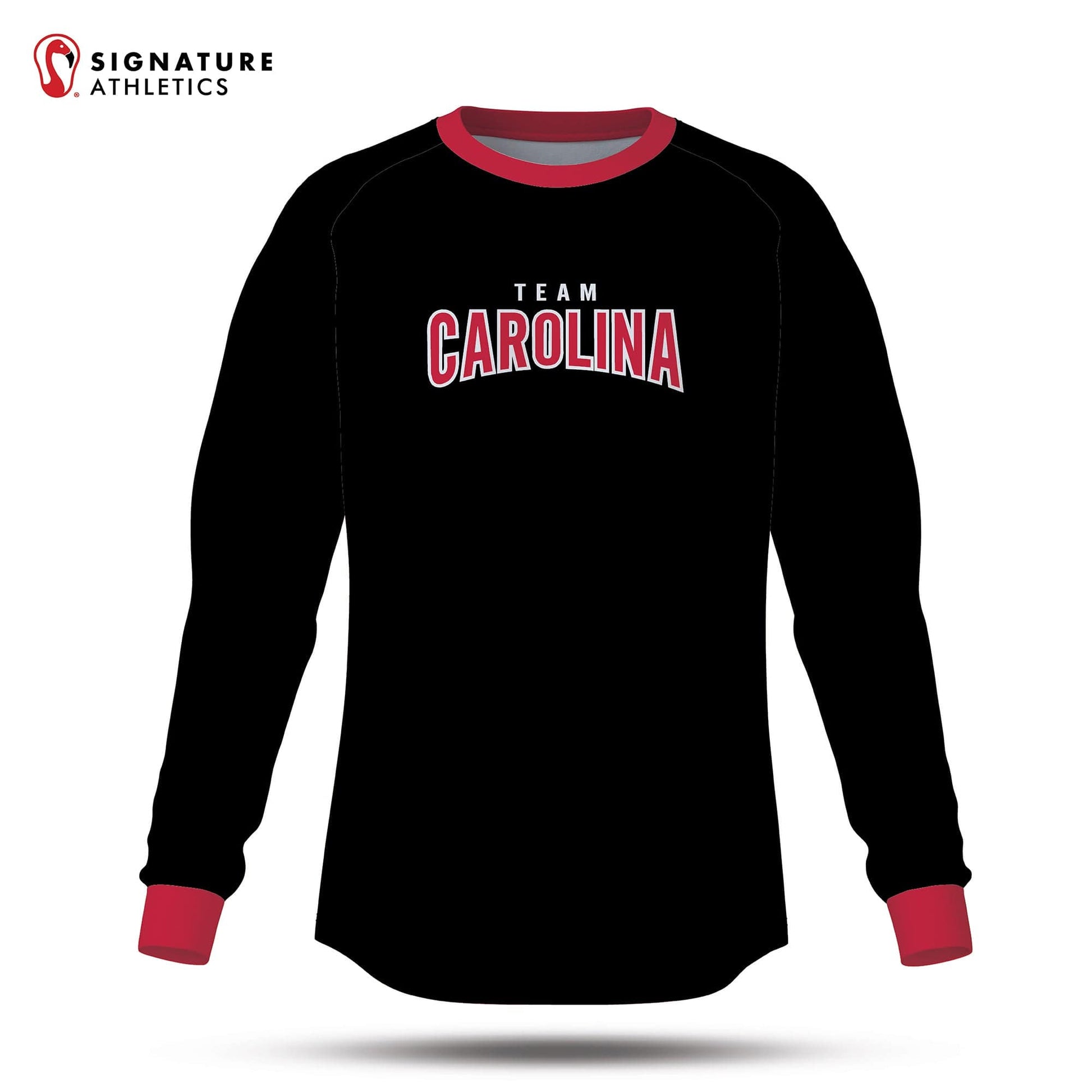 Team Carolina Men's Pro Long Sleeve Tech Tee: Team Carolina Signature Lacrosse