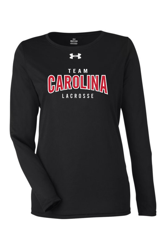 Team Carolina Under Armour Ladies' Team Tech Long-Sleeve T-Shirt Signature Lacrosse