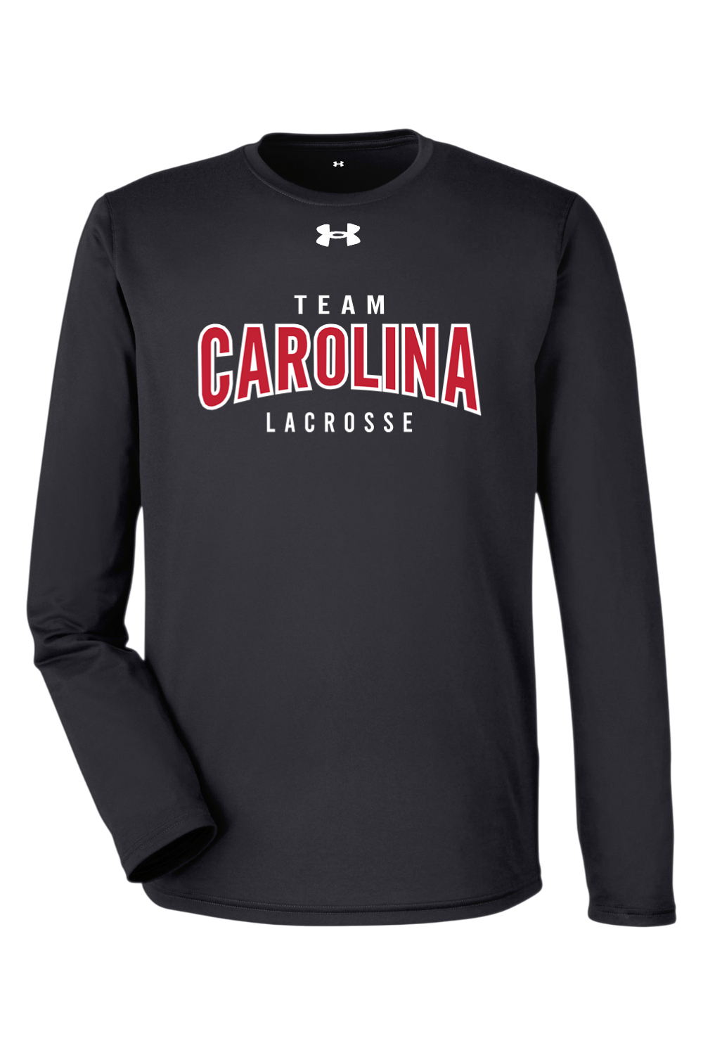 Team Carolina Under Armour Men's Team Tech Long-Sleeve T-Shirt Signature Lacrosse
