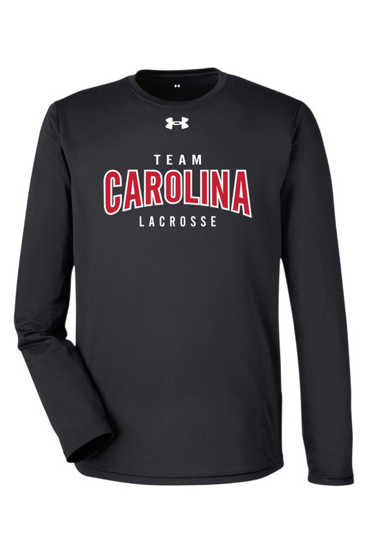 Team Carolina Under Armour Men's Team Tech Long-Sleeve T-Shirt Signature Lacrosse