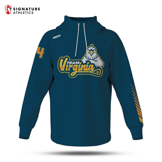 Team Virginia Men's Pro Dye Sub Scuba Hoodie: Team Virginia Signature Lacrosse