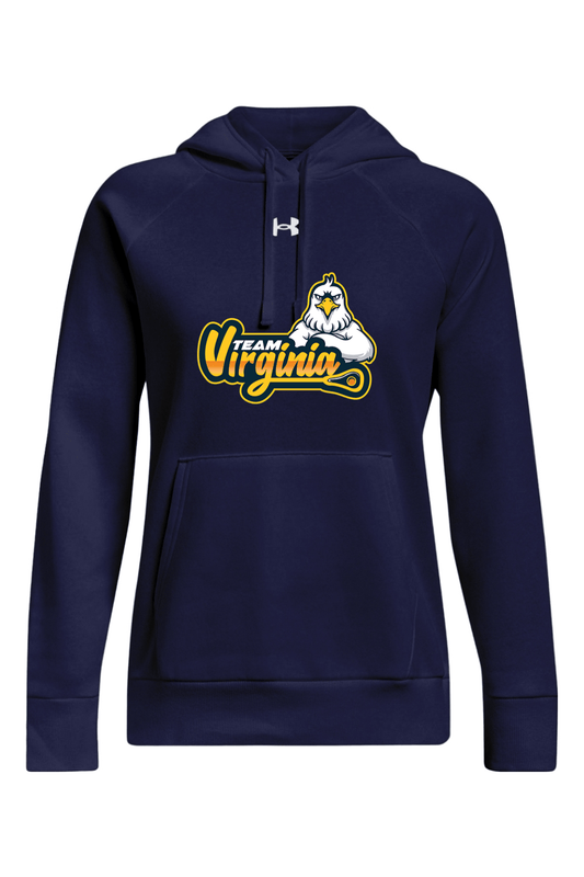 Team Virginia Under Armour Ladies' Rival Fleece Hooded Sweatshirt Signature Lacrosse