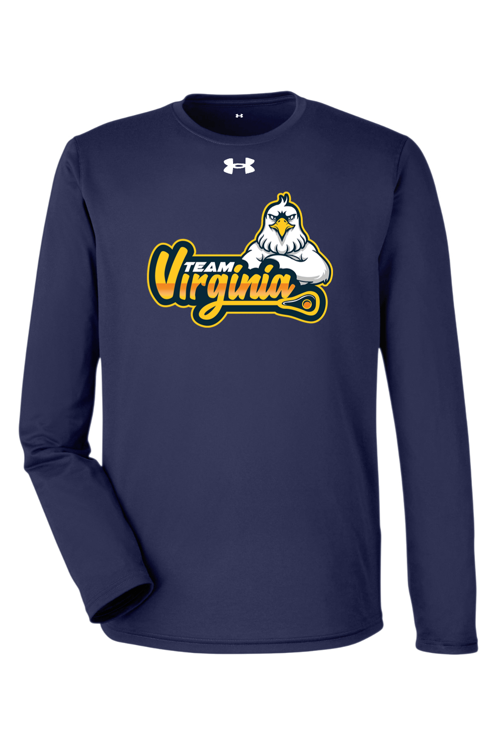 Team Virginia Under Armour Men's Team Tech Long-Sleeve T-Shirt Signature Lacrosse