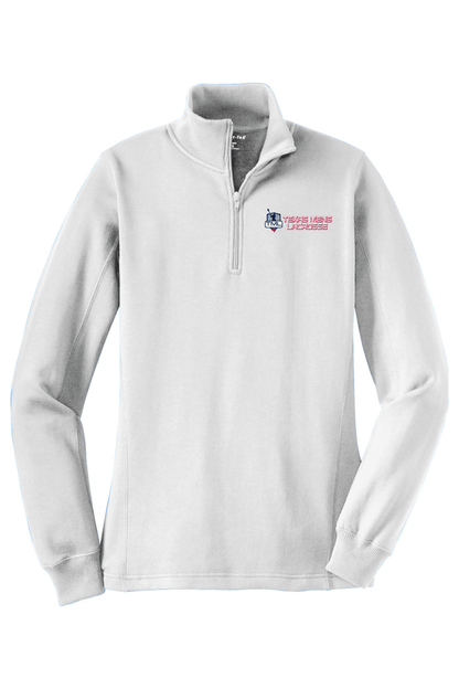 Texas Mens Lacrosse Adult Women's Embroidered Quarter-Zip Pullover Signature Lacrosse