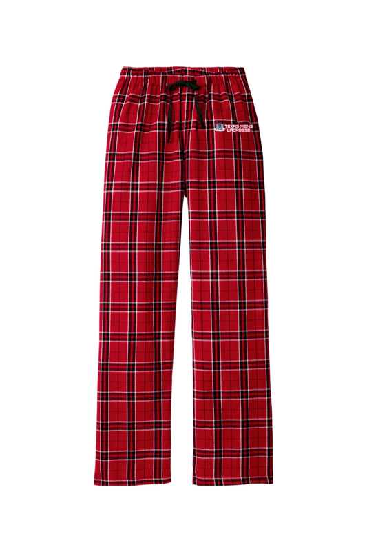 Texas Mens Lacrosse Adult Women's Flannel Plaid Pants Signature Lacrosse